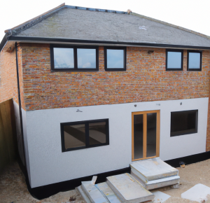 How big can a double storey extension be?