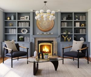 How do you decorate a plain chimney breast?