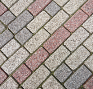 What do you put down before block paving?